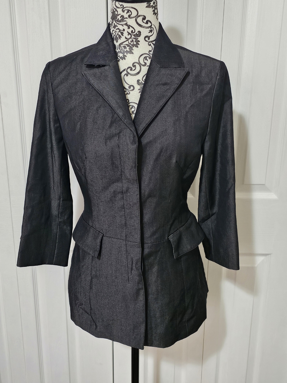 Vintage Mariah Wool Blend Structured Blazer Jacket Hourglass Office Siren M